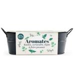 Radis et Capucine - Jardinière 3 aromates - Basilic - Coriandre - Thym - PACKAGING_RECTO